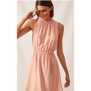 Cloth & Stone Sleeveless Crew Neck Mini Dress Coral XS